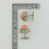 14K White Gold Brutalist Coral Cufflinks Circa 1970