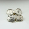 Antique 14K White Gold Diamond Cufflinks Octagonal Button Style Circa 1930