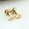 Vintage 14K Yellow Gold Knot Cufflinks Circa 1960