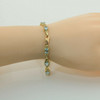 10K Yellow Gold Blue Topaz Bracelet 7 inch Length Circa 1970