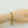 14K Yellow Gold with 3ct TW Diamond Tennis Bracelet 7.7 inch length Circa 1970