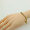 14K Yellow Gold with 3ct TW Diamond Tennis Bracelet 7.7 inch length Circa 1970