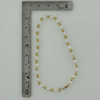 14K Yellow Gold Bead and Fresh Water Pearl Bracelet 7.5 inch length