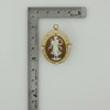 14K Yellow Gold Shell Cameo Pin/Pendant with a Compass Set Points Circa 1930