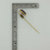 18K Yellow Gold Amethyst Stick Pin Circa 1950