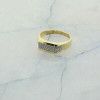 10K Yellow Gold Diamond Ring with 4 Rows of Channel Set Diamonds Size 10.75