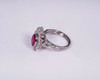 18K White Gold Ruby and Diamond Ring, size 7