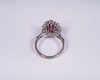 18K White Gold Ruby and Diamond Ring, size 7