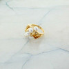 14K Rose Gold 4 Pearl Ring Interesting Design Size 5.75