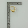 14K Rose Gold 4 Pearl Ring Interesting Design Size 5.75