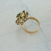 14K Yellow Gold 3 ct tw Sapphire Statement Ring Size 7.75