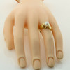 14K Yellow Gold Pearl Ring 7.6 mm Pearl Center Size 7