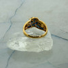 14K Yellow Gold Sapphire Ring Swirl Design Size 7