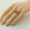 14K Yellow Gold Sapphire and Emerald Ring Size 6