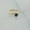 14K Yellow Gold 1 ct Sapphire Solitaire Ring Size 5.75