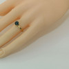 14K Yellow Gold 1 ct Sapphire Solitaire Ring Size 5.75