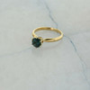 14K Yellow Gold 1 ct Sapphire Solitaire Ring Size 5.75