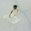 14K Yellow Gold 1 ct Sapphire Solitaire Ring Size 5.75