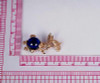 14K Yellow Gold "Rabbit" Brooch/Pin with Blue Cabochon Stone