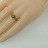 14K Yellow Gold 1ct Peridot Ring Size 6.5