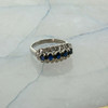 18K White Gold Sapphire and Diamond Ring Size 6.25