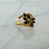 14K Yellow Gold Sapphire and Diamond Ring, Size 6.25