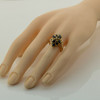 14K Yellow Gold Sapphire and Diamond Ring, Size 6.25