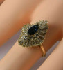 14K Yellow Gold 3 ct tw Sapphire and Diamond Ballerina Ring Size 5.5 Circa 1960