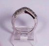 14K White Gold Fancy Diamond Band , size 6.5