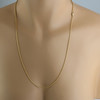 14K Yellow Gold Wheat Weaved Necklace, 24 inch