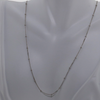 14K White Gold Necklace, beaded accents throughout, 18 inch