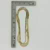 14K Long Yellow Gold Herringbone like Necklace, 30 Inch