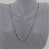 14K Unusual Yellow Gold Necklace Interesting Design, 20 inch