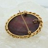 14K Yellow Gold Abalone and Mother of Pearl Cameo Pin/Pendant Circa 1960