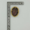 14K Yellow Gold Abalone and Mother of Pearl Cameo Pin/Pendant Circa 1960