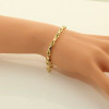 14K Yellow Gold 3 ct + tw Peridot Bracelet 7 inches Circa 1990