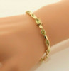 14K Yellow Gold 3 ct + tw Peridot Bracelet 7 inches Circa 1990