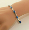 14K White Gold Opal Bracelet Purple Blue Green Fire Boulder Opal Circa 1980
