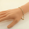 10K Yellow Gold 1 ct tw Crystal Opal Bracelet 7 inches length