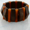 Bakelite and Rosewood Bracelet on a Stretchy Band