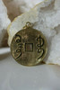 14K Yellow Gold Chinese Style Pendant with Chinese Characters Circa 1970