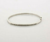 14K White Gold Diamond Hinged Bangle Bracelet Circa 1990