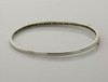 14K White Gold Diamond Hinged Bangle Bracelet Circa 1990