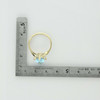 10K Yellow Gold Blue Topaz Marquis Ring Size 9 Circa 1990