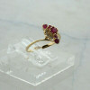 14K Yellow Gold 3/4 ct tw Ruby and Diamond Ring Size 7
