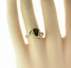 10K Yellow Gold Pear Shaped Garnet Ring Bypass Design Size 7 Circa 1980