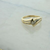 14K Yellow Gold 1 ct tw Diamond Engagement H SI1, Ring Size 8 Circa 1990