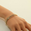 14K Yellow Gold 2+ ct tw Ruby and Diamond Chain Bracelet 7 inches Circa 1980