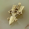 18K YG Ecclesiastical Slide Pendant Pictures keys of saint Peter Circa 1950