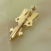 18K YG Ecclesiastical Slide Pendant Pictures keys of saint Peter Circa 1950